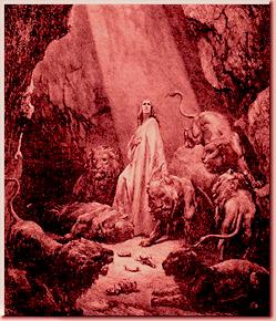 A man in a lions den
